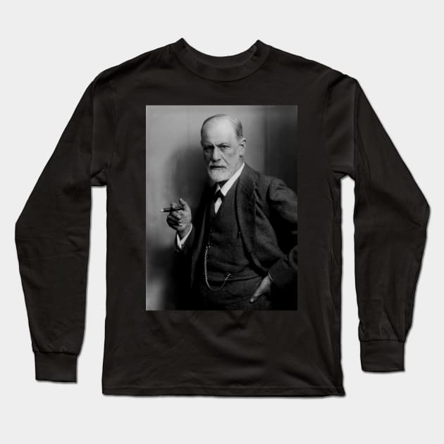 Sigmund Freud Artwork Long Sleeve T-Shirt by Embrace Masculinity